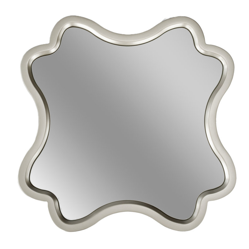 Villa Cherie End Table, Chrome/Hazelnut