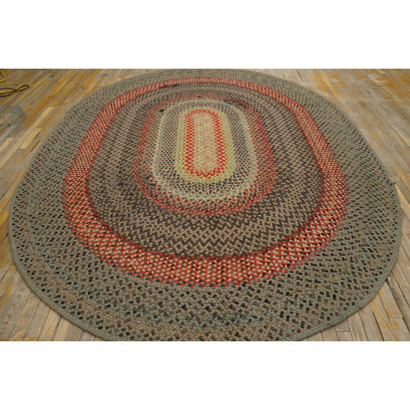 Antique Braided American Allover Rug