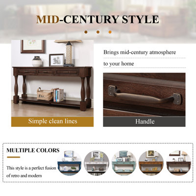 Hranislav 63'' Solid Wood Console Table