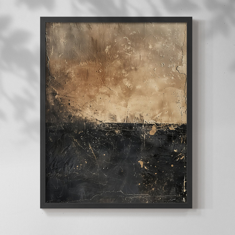 ABSTRACT Series CCDXL - Impression encadrée de qualité supérieure - Prêt à être accroché - Aucun clou requis, Cadre noir