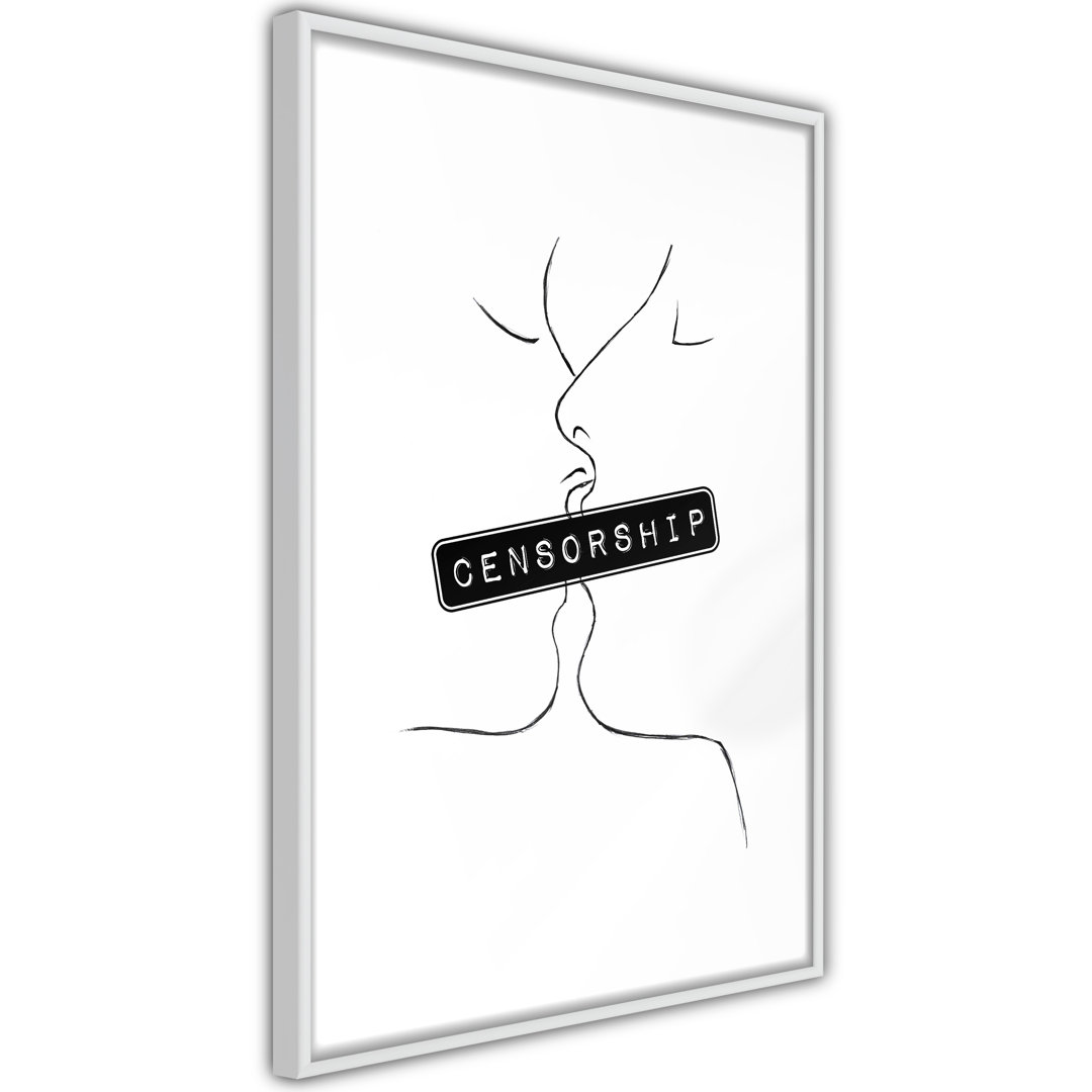 Gerahmtes Poster Forbidden Kiss