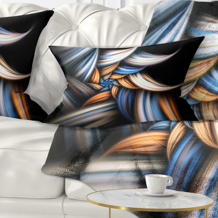 Coussin lombaire à motif floral fractal