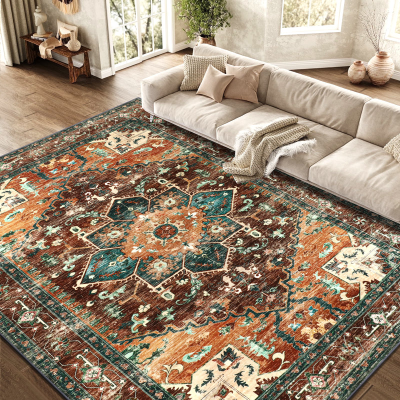 Tapis oriental antidérapant Casarina, Rectangulaire 8 pi x 10 pi