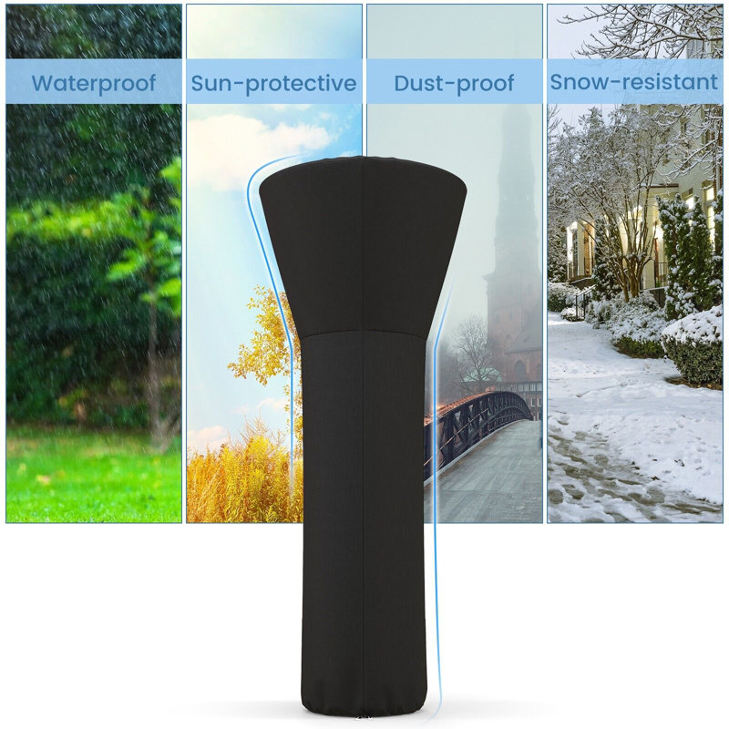 Cassundra Outdoor Patio Heater Cover, Black