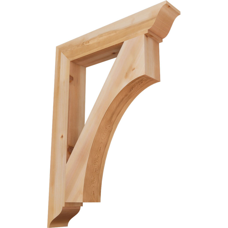 Support traditionnel lisse l 5 1/2 po x P 36 po x H 48 po Westlake, Cèdre rouge de l'Ouest, Lisse