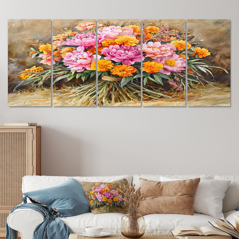 Saundra - Art - Pour le salon, H 28 po x l 60 po, 5