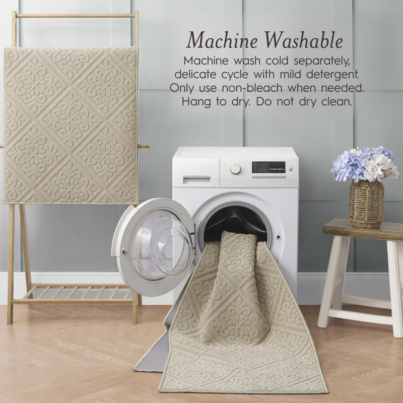 Austell Machine Woven Synthetic Area Rug in Beige, Runner 2'2" x 5', Brown