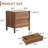 3 Piece Bedroom Set，6-Drawer Dresser And 2 Nightstands,Brown