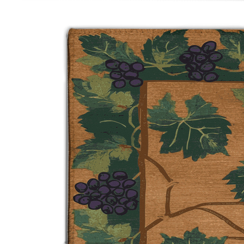 Tapis d'intérieur et d'extérieur brun Botanical, Rectangle 4pi x 6 pi
