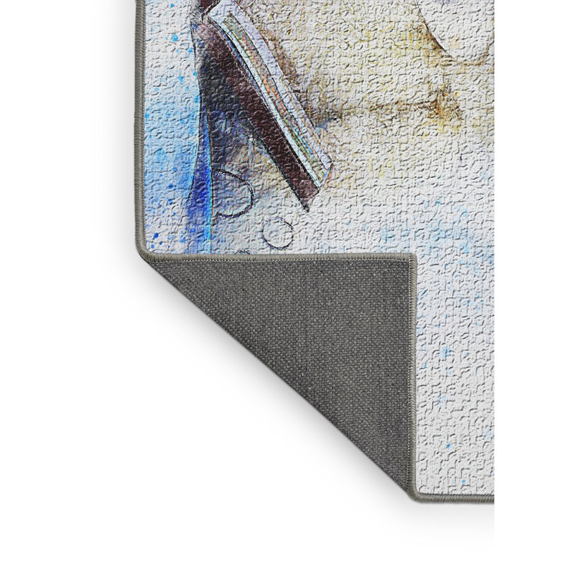 Tapis bleu area teddy, Rectangle 4 pi x 6 pi