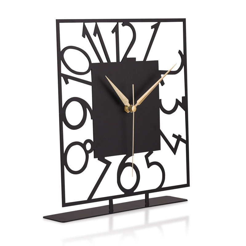 Becknell Elegant Black Decorative Clock, 9.8 inches Diameter | 100% Metal Construction, Thickness: 0.06 inches | Silent Mechanism, Operates on 1 AA Battery (Not Included) | Perfect for Home or Office Décor, Timeless Design