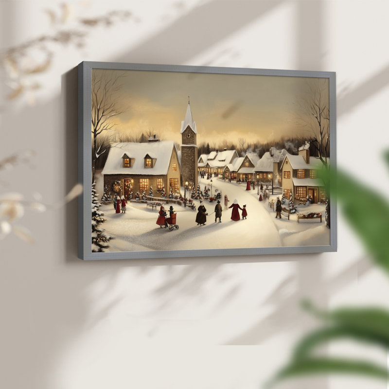 Art de Noël - CM XXVII - Reproduction encadrée - Restickable, H 8 po x l 10 po, Gris