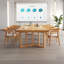 Table longue 94,49 po en bois massif de couleur naturelle moderne et simple-722578526