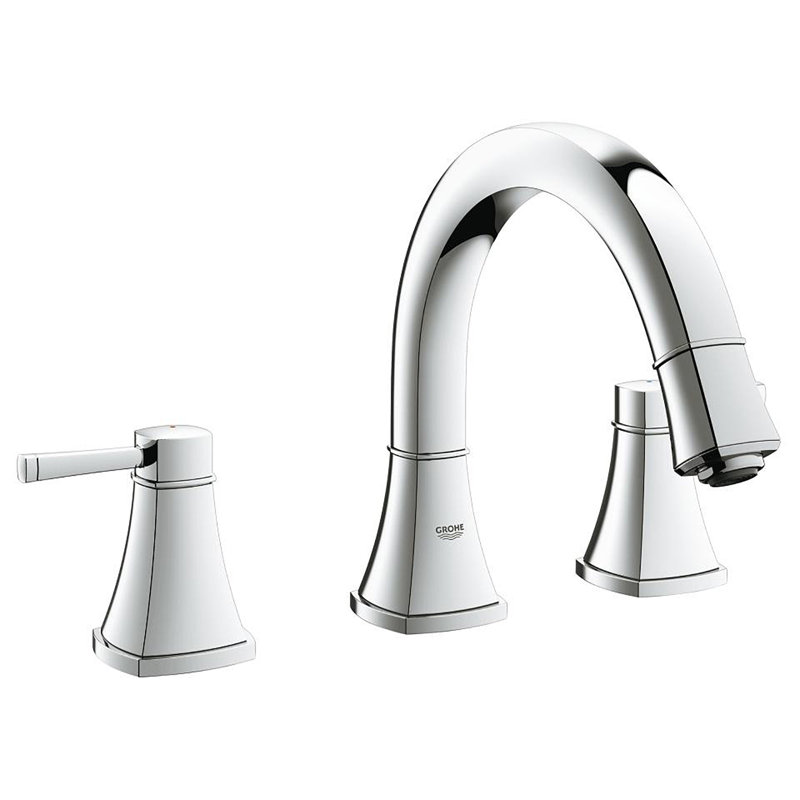 Geneva Deck Mounted Roman Tub Faucet, Chrome