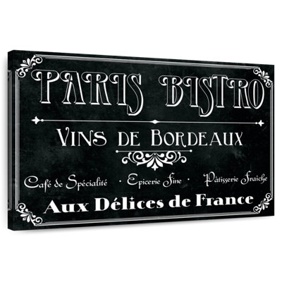Plaque murale Paris Bistro