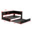 A Full-Sized Metal Daybed That Includes An Integrated Pull-Out Trundle And Built-In Storage Compartments-277245575