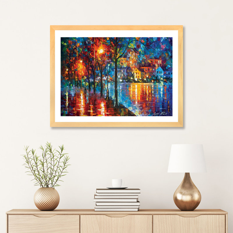 «Cold Emotion» par Leonid Afremov, reproduction d'art sur toile tendue, H 24 po x l 32 po x P 1 po, Papier encadré naturel