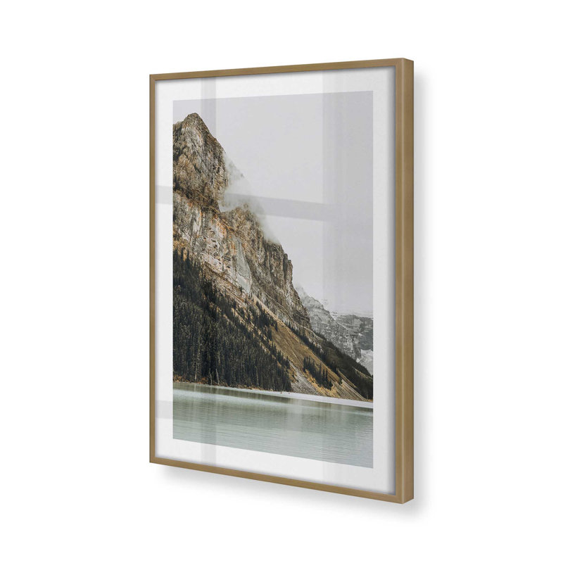 Mystic Mountain View I Print, Cadre doré brossé, H 21,25 po x l 17,25 po x P 1,25 po