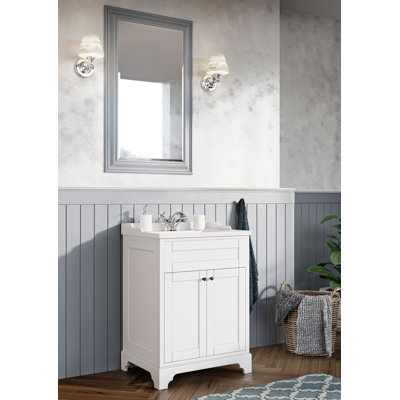 Croft 614mm Single Bathroom Vanity with Integrated Ceramic Basin