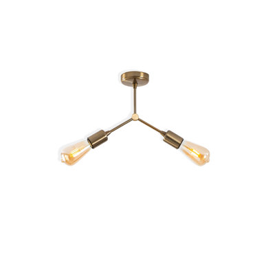 2 Lights Semi Flush Mount