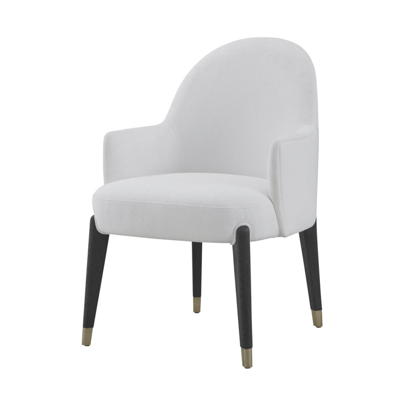 Chaise avec accoudoirs en tissu Luna, Palmer