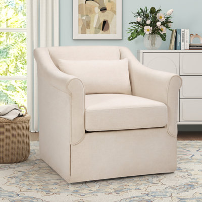 Fauteuil d'appoint pivotant avec accoudoirs lombaires 30 po Kandyn
