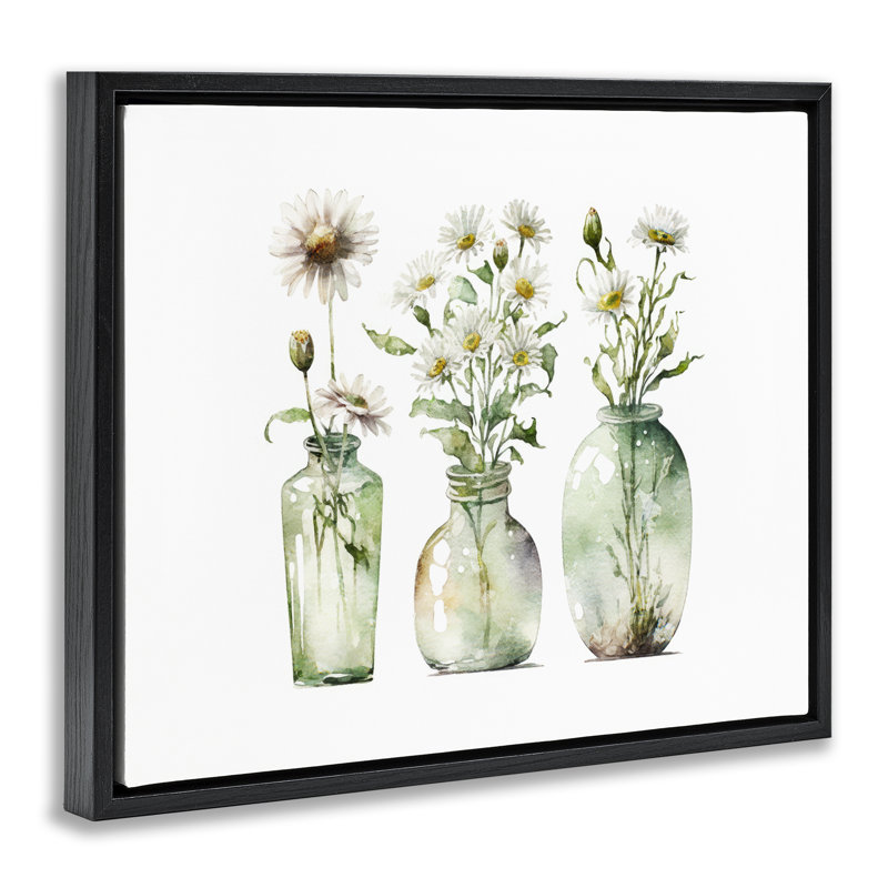«Delicate Glass Vases», encadrée par Svetlana Aleynikova, H 25 po x l 31 po, Cadre flottant noir de jais