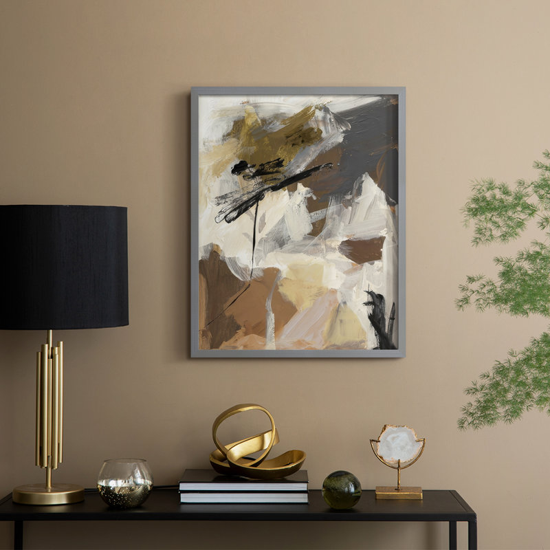 «Peak Ascender II», reproduction encadrée - bois massif, H 15 po x l 12 po, Gris