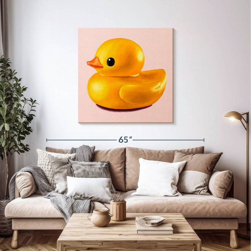 Canard en caoutchouc brillant Ashelle, H 39 po x l 39 po