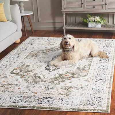 Tapis vert / beige Opal 474