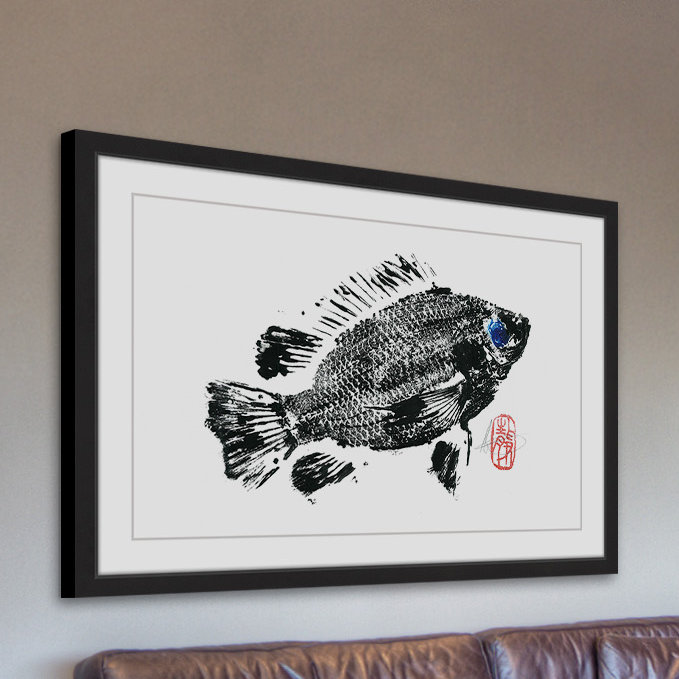 « tilapia », reproduction d’art encadrée, H 16 po x l 24 po x P 1,5 po