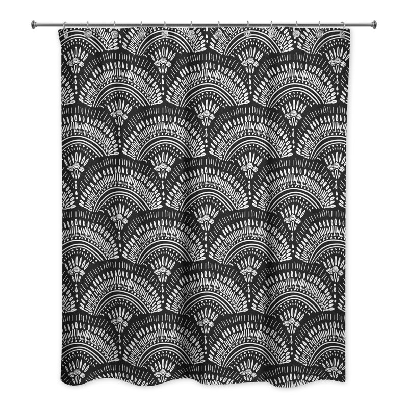 Bohemian Sketch Pattern Shower Curtain