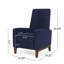 Élégant fauteuil club inclinable manuel bleu marine de 27 po de largeur