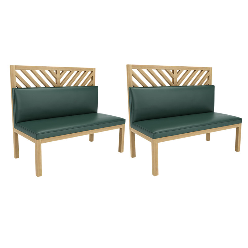 Bancs de loisirs modernes. Banc rembourré en similicuir