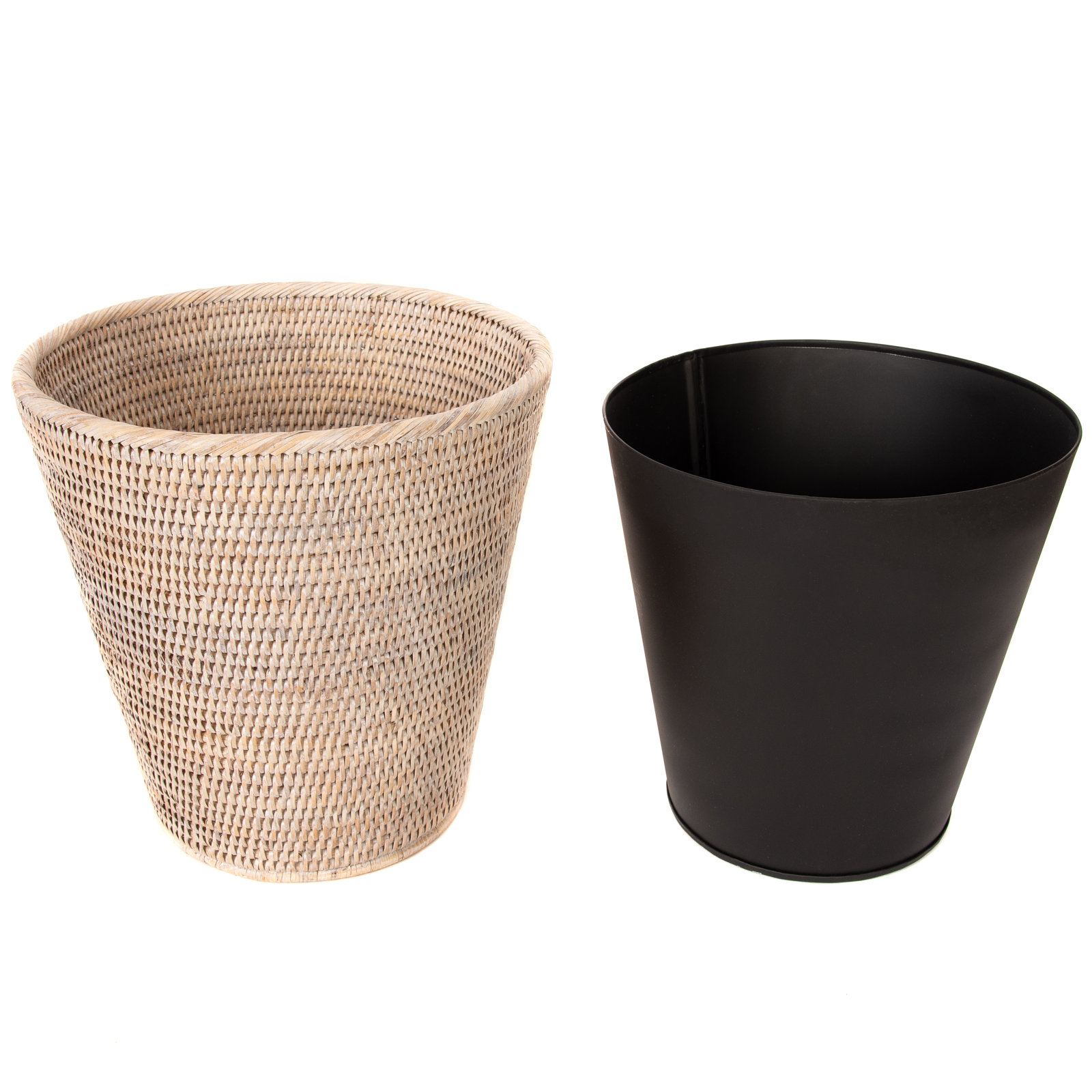 Cloverly 4gal Waste Basket, White Wash
