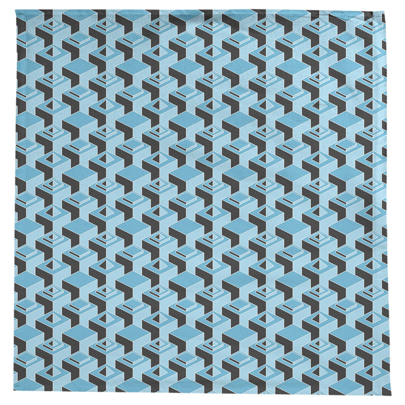 Nappe de gratte-ciels classiques, Sarcelle / noir / bleu