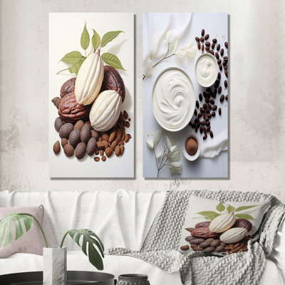 Cacao Beans Breath - Cacao Canvas Art Print Set Of 2