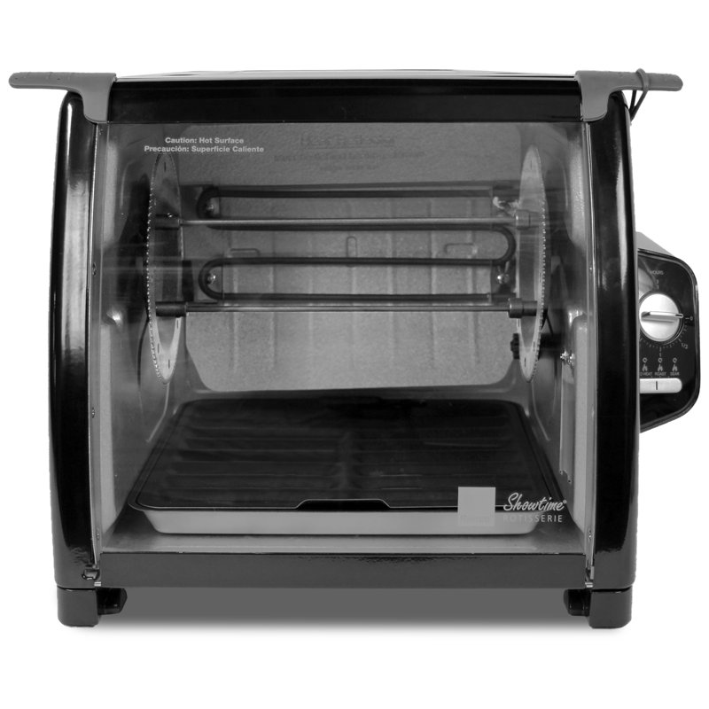 Ronco Black Stainless Steel Large Capacity Countertop Rotisserie Oven