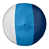 Bleu / Milieu poudre