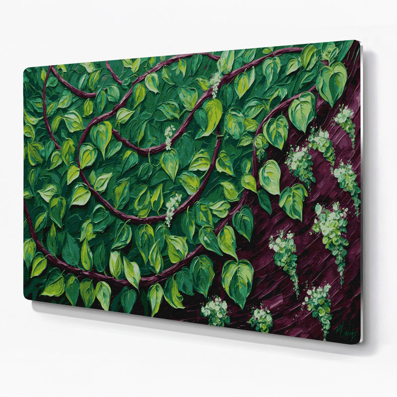 Légumes, art mural gris épinard Malabar, H 11 po x l 14 po
