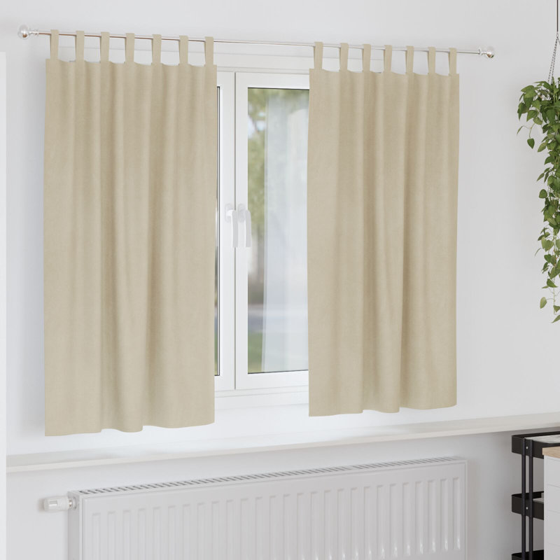 Curtains Polyester 140 Cm Decorative Inlays, 140cm Width x 175cm Drop, Cream