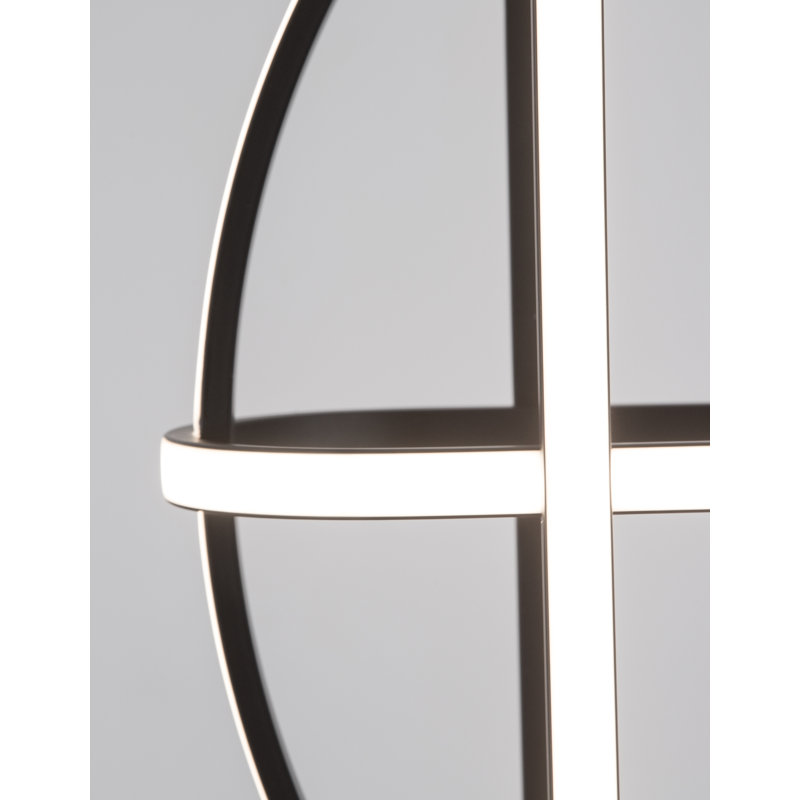 3 - Light LED Unique/Statement Pendant, Black