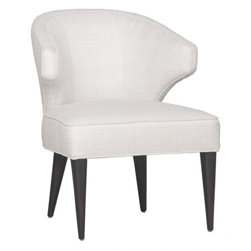 Libby Langdon Mcaleer 26.5" W Barrel Chair, Espresso, 3156 Linen 100% Polyester