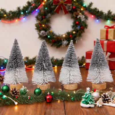 4Pcs Mini Christmas Tree, Mini Desktop Decorations, Christmas Decorations, Home Desktop Decorations, Office And Family Party Decorations, Christmas Gifts