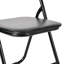 Ensemble de deux chaises pliantes en similicuir noir et acier