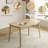 5-Piece Solid Wood Dining Set  for 4 , Modern Kitchen Table with Upholstered Chairs -43239990-43239985