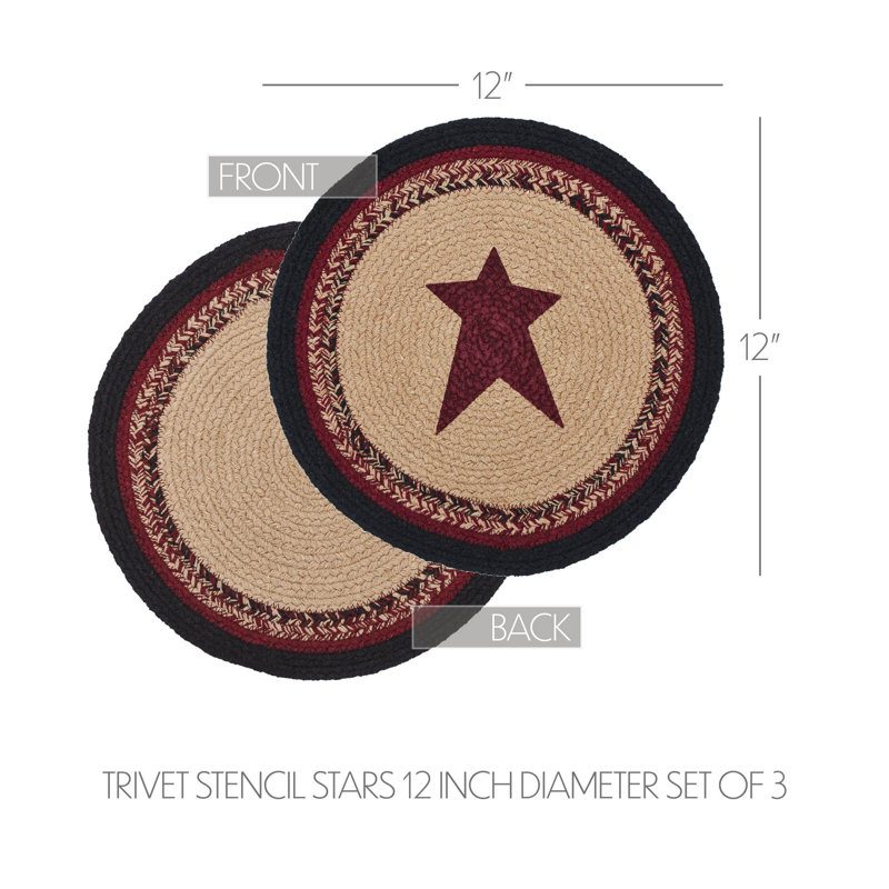 Laga Cotton Round 3 Piece Trivet Set