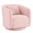 Boucle Polyester Upholstered Swivel Armchair-1201399728