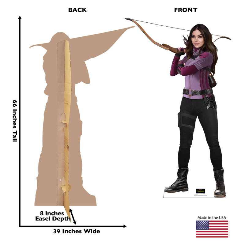 66'' Lifesize Kate Bishop Cardboard Standup Decor