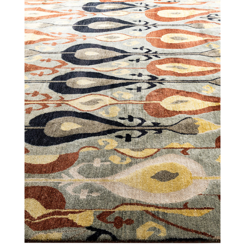 Overdyed One-of-a-Kind 8' 10" X 12' 4" Hand Knotted Area Rug